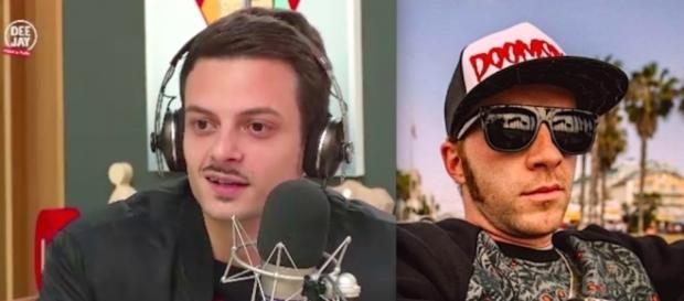 Fabio Rovazzi a sinistra, Salmo a destra. Fabio Rovazzi a sinistra, Salmo a destra.