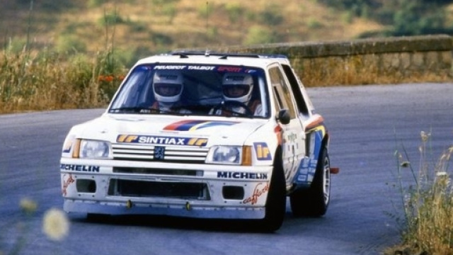 Andrea Zanussi, navigato da Popi Amati, in prova speciale.