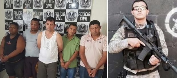 Presos suspeitos de envolvimento na morte no Cabo do Bope. Presos suspeitos de envolvimento na morte no Cabo do Bope.
