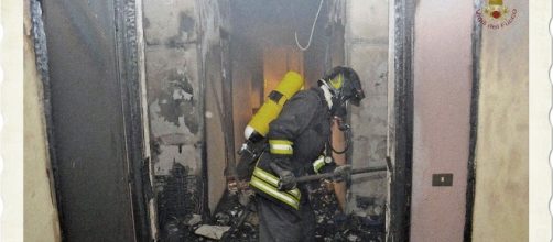 Il corpo senza vita dell'uomo è stato ritrovato dai Vigili del Fuoco.