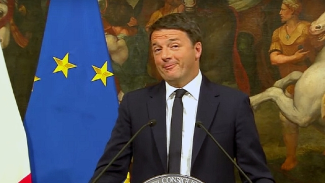 Il premier dimissionario Matteo Renzi