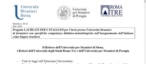 Concorso insegnanti italiano L2 per Università all'estero