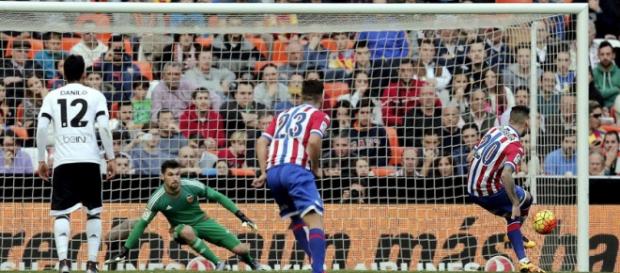 Gol de Sanabria. Foto: MANUEL BRUQUE EFE Gol de Sanabria. Foto: MANUEL BRUQUE EFE