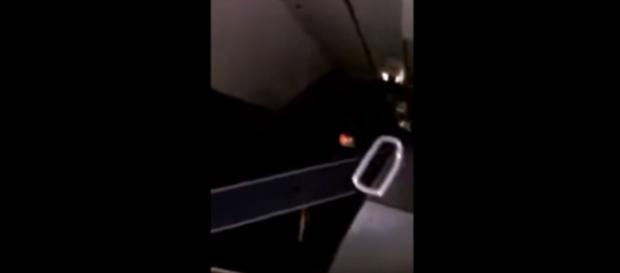 Blick im Waggon nach dem Aufprall Blick im Waggon nach dem Aufprall