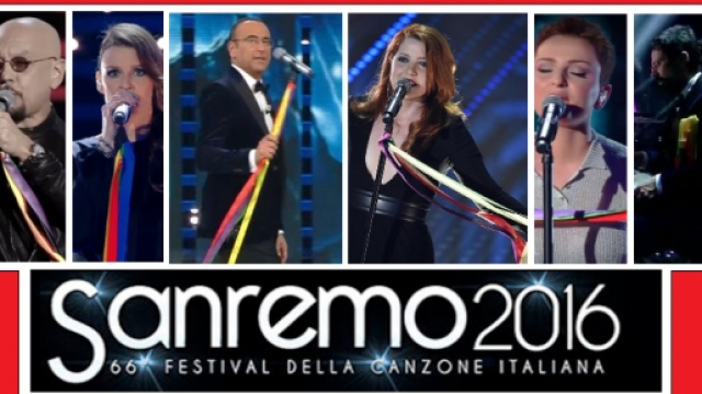Sanremo 2016: nastri colorati arcobaleno