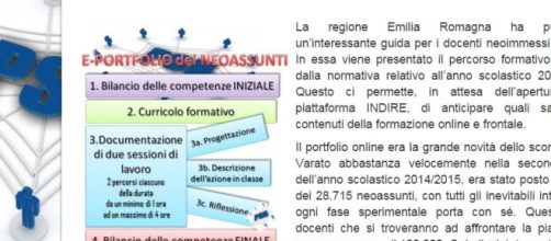 Elementi costitutivi del portfolio docenti