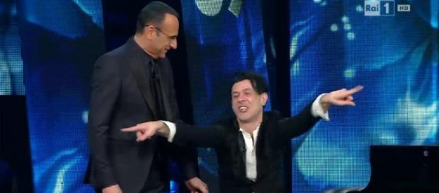 Ezio Bosso, Carlo Conti, Sanremo 2016 Ezio Bosso, Carlo Conti, Sanremo 2016