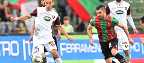 Una fase di Ternana-Salernitana