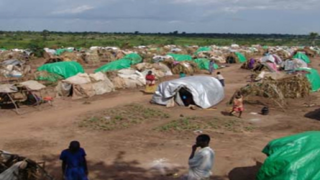 Immagine campo profughi sudanese.