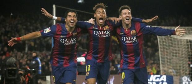 Messi, Neymar e Suárez: o trio-maravilha do Barça Messi, Neymar e Suárez: o trio-maravilha do Barça