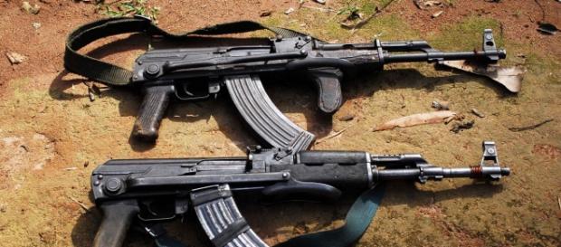 Rifles AK47 empleados en la guerra de Siria Rifles AK47 empleados en la guerra de Siria
