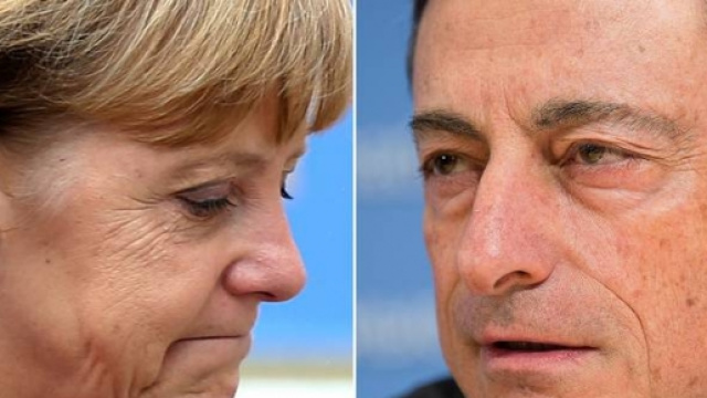 Angela Merkel (Germania) e Mario Draghi (Bce)