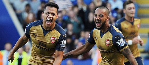 Alexis Sánchez celebrando un gol con el Arsenal Alexis Sánchez celebrando un gol con el Arsenal