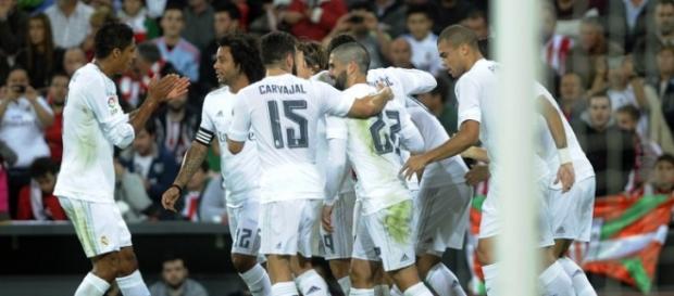 Celebración en el partido contra el Athletic Celebración en el partido contra el Athletic