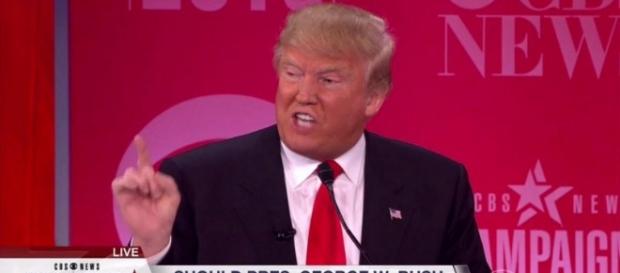 Donald Trump at the GOP debate, via YouTube Donald Trump at the GOP debate, via YouTube