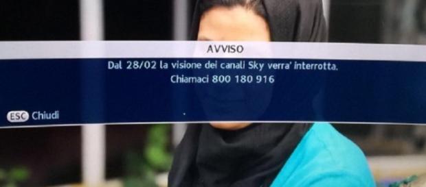 interruzione servizio sky, falso allarme interruzione servizio sky, falso allarme