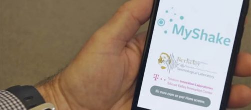 La app Myshake installata sullo smartphone