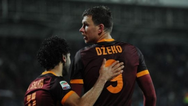 Dzeko e Salah protagonisti della partita