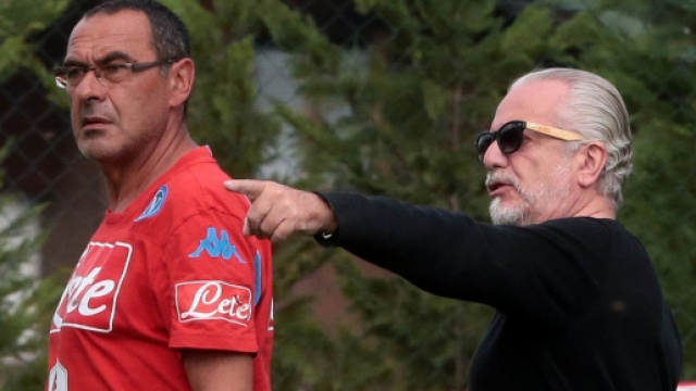 Maurizio Sarri e Aurelio De Laurentiis