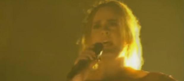Adele durante la serata di ieri Adele durante la serata di ieri