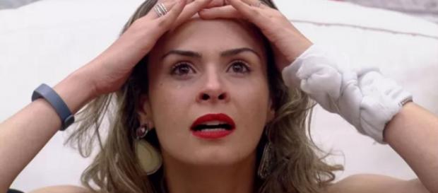 Ana Paula ao saber que continuaria no BBB Ana Paula ao saber que continuaria no BBB