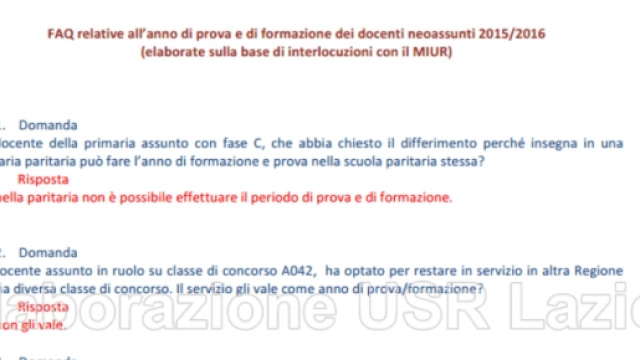 Anno di prova e formazione Miur: le 10 FAQ