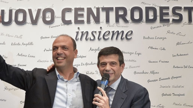 Il ministro Alfano con Maurizio Lupi