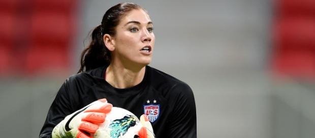 La portera estadounidese Hope Solo (soccer.com). La portera estadounidese Hope Solo (soccer.com).
