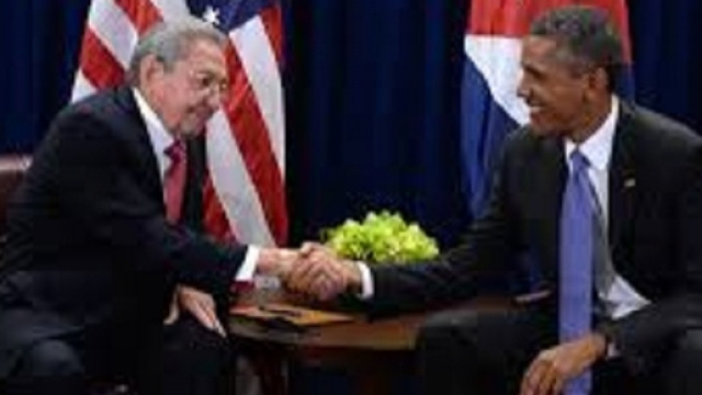 Obama e Raul Castro a margine di un incontro