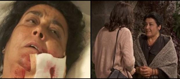 Bernarda prima di morire dà il ciondolo ad Aurora Bernarda prima di morire dà il ciondolo ad Aurora
