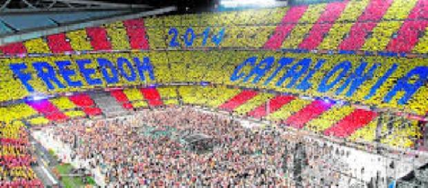 El Camp Nou en un acto a favor de la independencia El Camp Nou en un acto a favor de la independencia