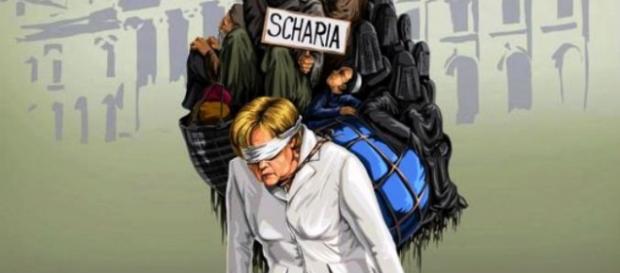 Angela Merkel jako Temida (Gunduz Aghayev/F-book) Angela Merkel jako Temida (Gunduz Aghayev/F-book)