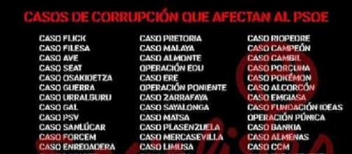 Los casos de corrupción del PSOE