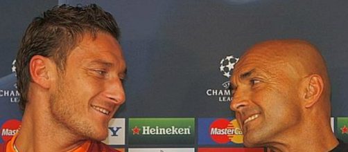 A sinistra Totti e a destra Spalletti