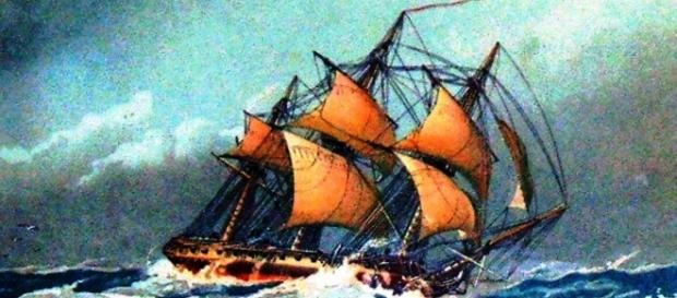 A caravela portuguesa usada para cruzar os mares. A caravela portuguesa usada para cruzar os mares.