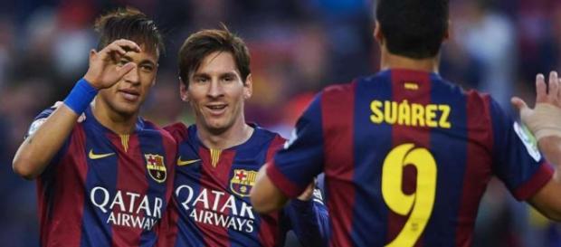 El tridente del FCBarcelona: Messi, Neymar, Suárez El tridente del FCBarcelona: Messi, Neymar, Suárez