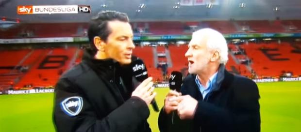 Sebastian Hellmann mit Rudi Völler im Interview Sebastian Hellmann mit Rudi Völler im Interview