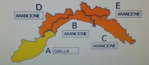 La suddivisione delle zone della Regione Liguria