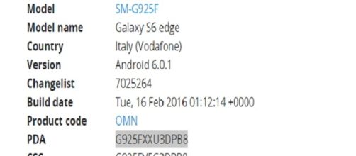 News Aggiornamento S6 e edge brand Vodafone