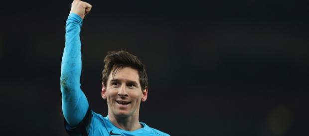 Leo Messi dándole otra victoria al Barça. Leo Messi dándole otra victoria al Barça.