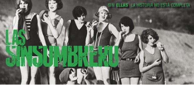 Cartel de 'Las Sinsombrero' con foto de la época. Cartel de 'Las Sinsombrero' con foto de la época.