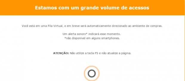 Tela de espera para o torcedor comprar bilhetes Tela de espera para o torcedor comprar bilhetes
