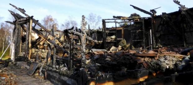 Hogar de asilo quemado en Munkedal. Hogar de asilo quemado en Munkedal.
