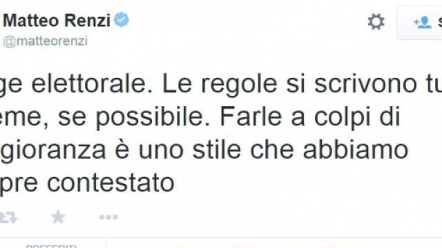 Sono 60 voti di fiducia chiesti dal Governo Renzi