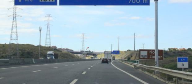 A16, local onde o gang sofreu o despiste. A16, local onde o gang sofreu o despiste.