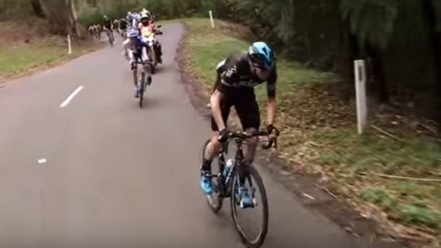L'attacco in salita di Chris Froome
