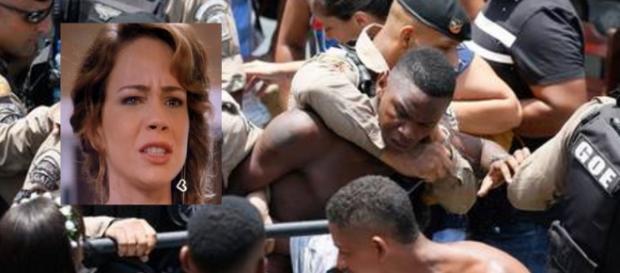 Leandra Leal é agredida no Carnaval Leandra Leal é agredida no Carnaval