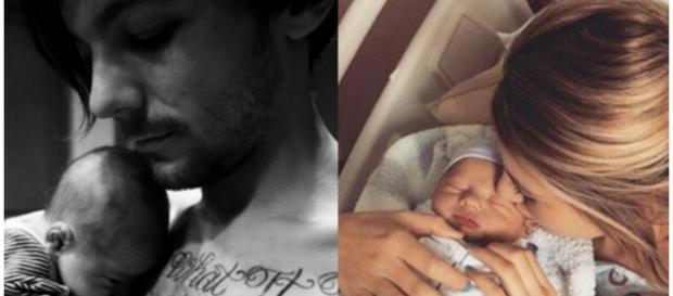 Louis Tomlinson e Briana Jungwirth com o bebé Louis Tomlinson e Briana Jungwirth com o bebé