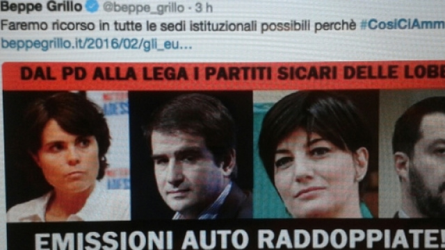 #CosiCiAmmazzate, scritto nel blog di Beppe Grillo