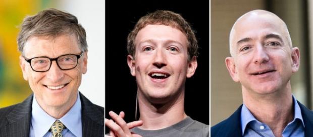 Bill Gates, Mark Zuckerberg și Jeff Bezos Bill Gates, Mark Zuckerberg și Jeff Bezos